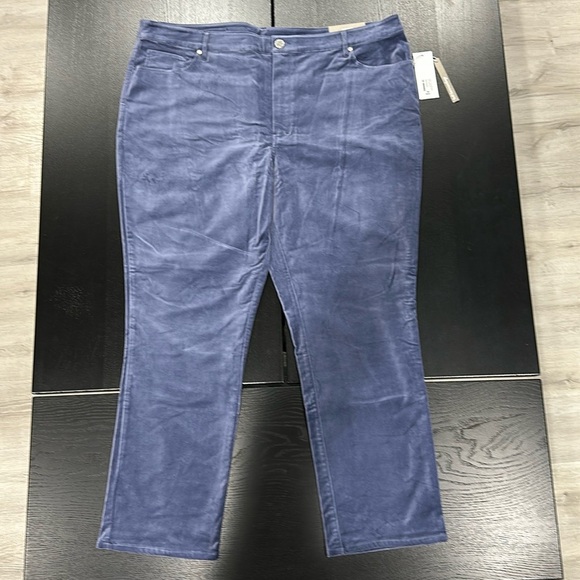 Soft Surroundings Blakely Velveteen Pants in Nightshadow Blue Color - 20W - Picture 2 of 10